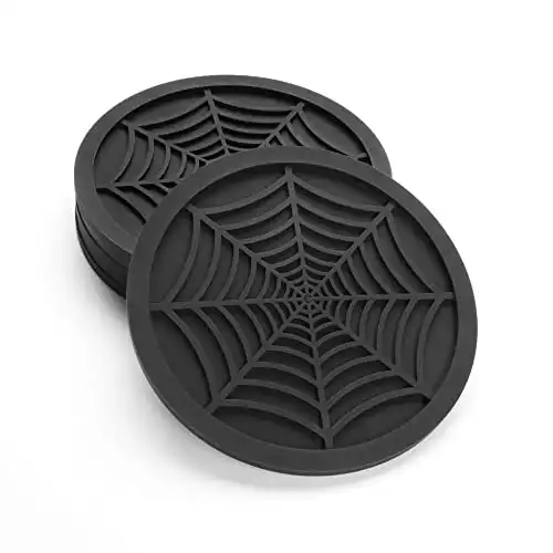 Silicone Spider Drinks Coasters - 6 Pack